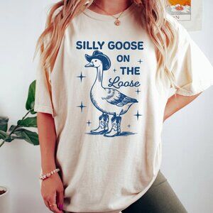 Retro Comfort Silly Goose Shirt, Silly Goose On The Loose, Funny Cowgirl Shirt
